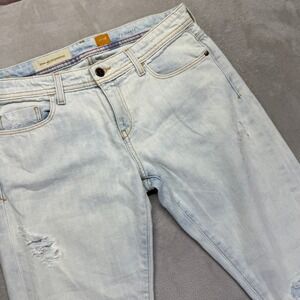 Anthropologie Pilcro Jeans Women's 28 Hyphen Distressed Straight‎ Leg Light Wash